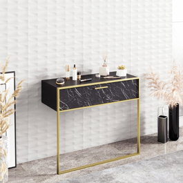 Hanah Home Aparador Polka - Black con patrón de mármol
